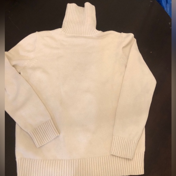 Ralph Lauren Black Label Cream Ribbed Turtleneck with embellished logo - Picture 7 of 10